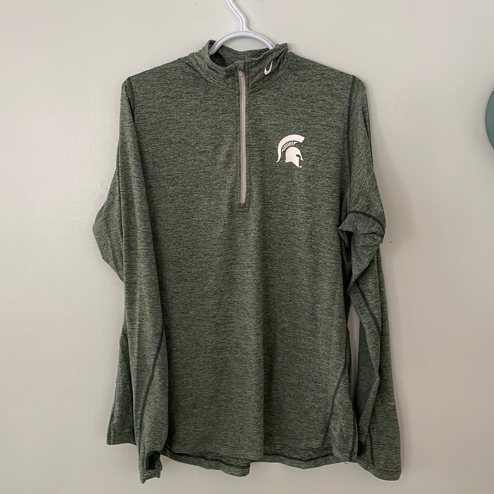 Nike 3/4 zip MSU Spartans top ladies XL
